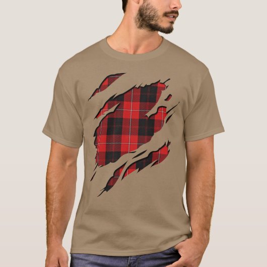 Clan Cunningham Tartan Plaid Effecten T-shirt (Voorkant)
