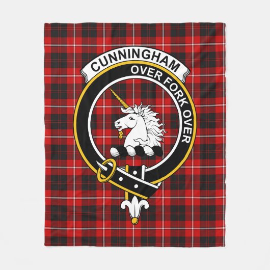 Clan Cunningham Tartan Pset Fleece Deken (Voorkant)