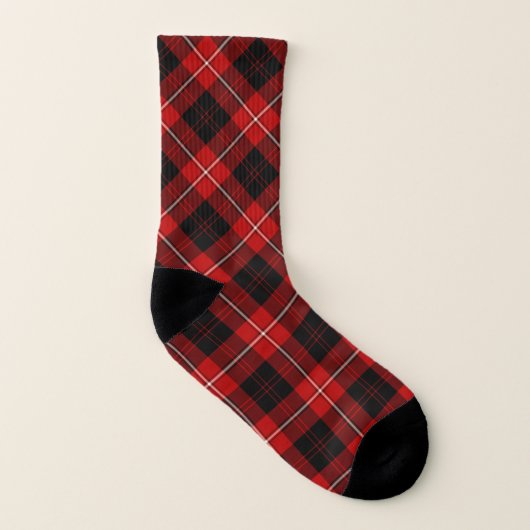 Clan Cunningham Tartan Red en Black Pset Sokken (Links binnenkant)