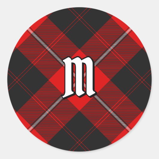 Clan Cunningham Tartan Ronde Sticker (Voorkant)