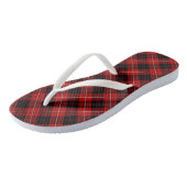Clan Cunningham Tartan Rood en Zwart Schots Geruit Teenslippers (Schuin)