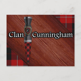 Clan Cunningham Tartan Sgian Dubh Blade Briefkaart