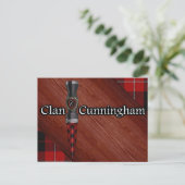 Clan Cunningham Tartan Sgian Dubh Blade Briefkaart (Staand voorkant)