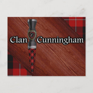 Clan Cunningham Tartan Sgian Dubh Lemmet Briefkaart
