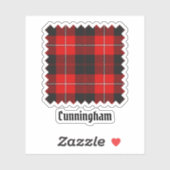 Clan Cunningham Tartan Sticker (Vel)