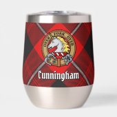 Clan Cunningham Wapen over Tartan (Voorkant)