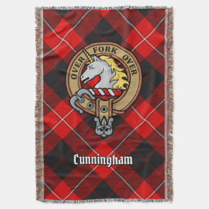 Clan Cunningham Wapen over Tartan Deken
