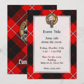 Clan Cunningham Wapen over Tartan Kaart (Voorkant / Achterkant)