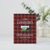 Clan Cunningham's Old Finlaystone Coffee Co. Briefkaart (Staand voorkant)
