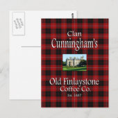 Clan Cunningham's Old Finlaystone Coffee Co. Briefkaart (Voorkant / Achterkant)