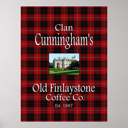 Clan Cunningham's Oude Finlaystone Coffee Co. Poster (Voorkant)