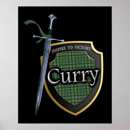 Clan Currie Curry Scottish Tartan Poster (Voorkant)