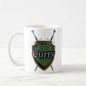 Clan Currie Curry Tartan Shield & Swords Koffiemok (Links)