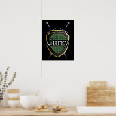 Clan Currie Curry Tartan Shield & Swords Print (Keuken)