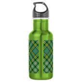 Clan Currie Haan Kam Crest over Tartan Waterfles (Achterkant)