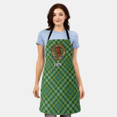 Clan Currie Hanenkam Crest op tartan Schort (Gedragen)