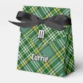 Clan Currie Lion Crest over Tartan Bedankdoosjes (Voorkant Zijde)