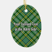 Clan Currie Lion Crest over Tartan Keramisch Ornament (Achterkant)