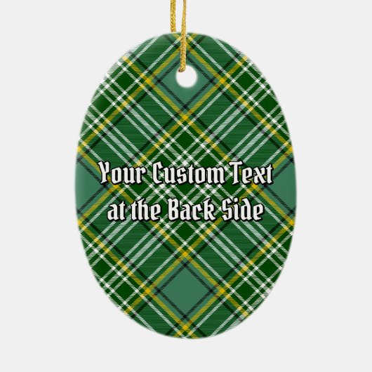 Clan Currie Lion Crest over Tartan Keramisch Ornament (Achterkant)