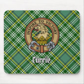 Clan Currie Lion Crest over Tartan Muismat (Voorkant)
