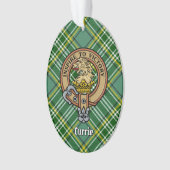 Clan Currie Lion Crest over Tartan Ornament (voorkant)