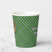 Clan Currie Lion Crest over Tartan Papieren Bekers (Links)