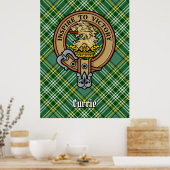 Clan Currie Lion Crest over Tartan Poster (Keuken)