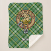 Clan Currie Lion Crest over Tartan Sherpa Deken (Voorkant)