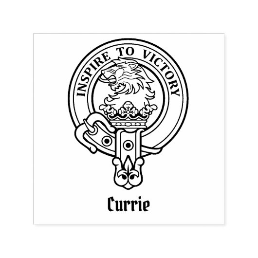 Clan Currie Lion Crest Zelfinkkend stempel (Design)