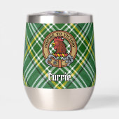 Clan Currie Rooster Crest over Tartan (Voorkant)