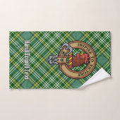 Clan Currie Rooster Crest over Tartan Bad Handdoek (Handdoek)