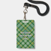 Clan Currie Rooster Crest over Tartan Badge (Achterkant met koord)