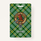 Clan Currie Rooster Crest over Tartan Badge (Voorkant)