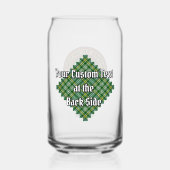 Clan Currie Rooster Crest over Tartan Blikvorm Glas (Achterkant)