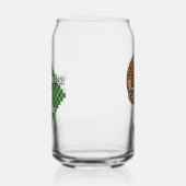 Clan Currie Rooster Crest over Tartan Blikvorm Glas (Rechts)