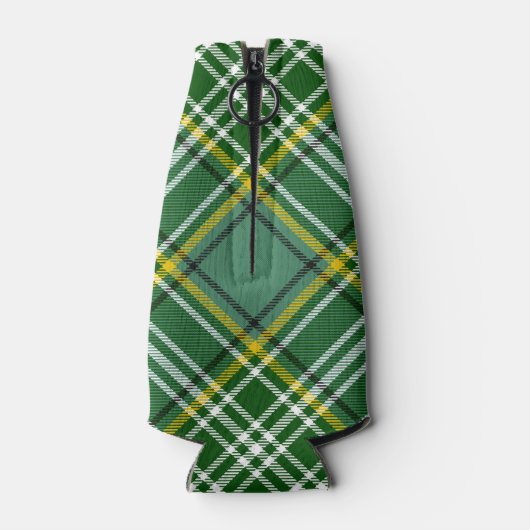 Clan Currie Rooster Crest over Tartan Flesjeskoeler (Achterkant)