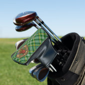Clan Currie Rooster Crest over Tartan Golf Head Co Golfheadcover (Insitu)