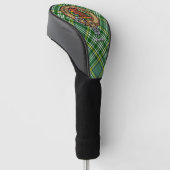 Clan Currie Rooster Crest over Tartan Golfheadcover (Schuin)