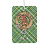 Clan Currie Rooster Crest over Tartan Luchtverfrisser (Voorkant)