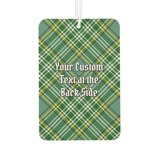 Clan Currie Rooster Crest over Tartan Luchtverfrisser (Achterkant)