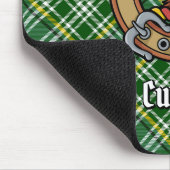 Clan Currie Rooster Crest over Tartan Muismat (Hoek)