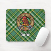 Clan Currie Rooster Crest over Tartan Muismat (Met muis)