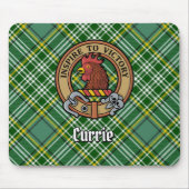 Clan Currie Rooster Crest over Tartan Muismat (Voorkant)