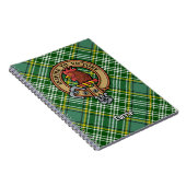 Clan Currie Rooster Crest over Tartan Notitieboek (Rechterzijde)