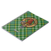 Clan Currie Rooster Crest over Tartan Notitieboek (Linkerzijde)