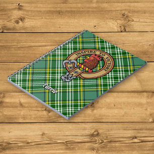 Clan Currie Rooster Crest over Tartan Notitieboek