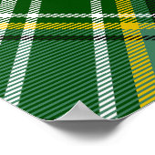 Clan Currie Rooster Crest over Tartan Poster (Hoek)
