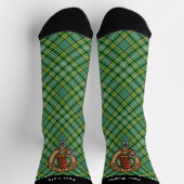 Clan Currie Rooster Crest over Tartan Sokken (Top)