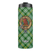 Clan Currie Rooster Crest over Tartan Thermosbeker (Voorkant)