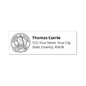 Clan Currie Rooster Crest Zelfinkkend Stempel (Design)